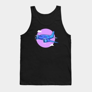 Airplane Propeller Cartoon Tank Top